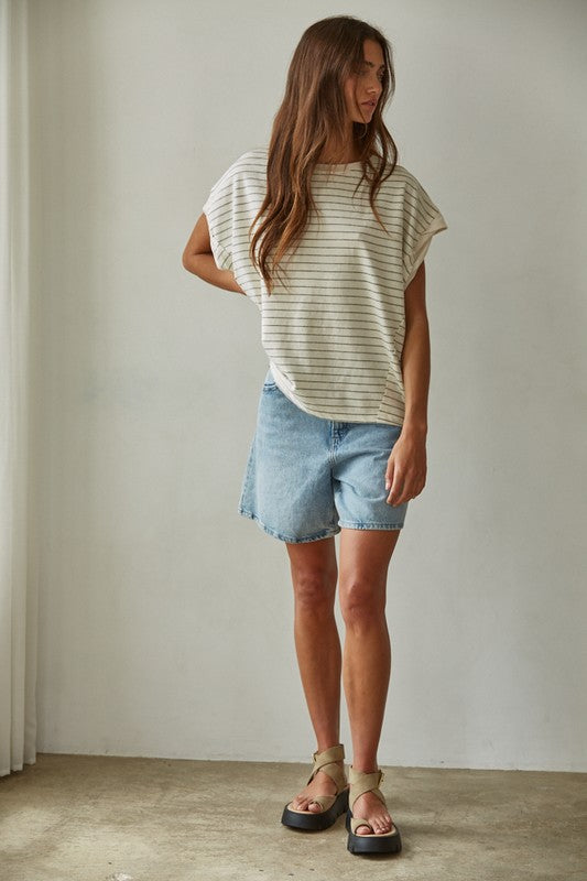 BY TOGETHER YOU AND I Women's Top By Together Lior Striped Top