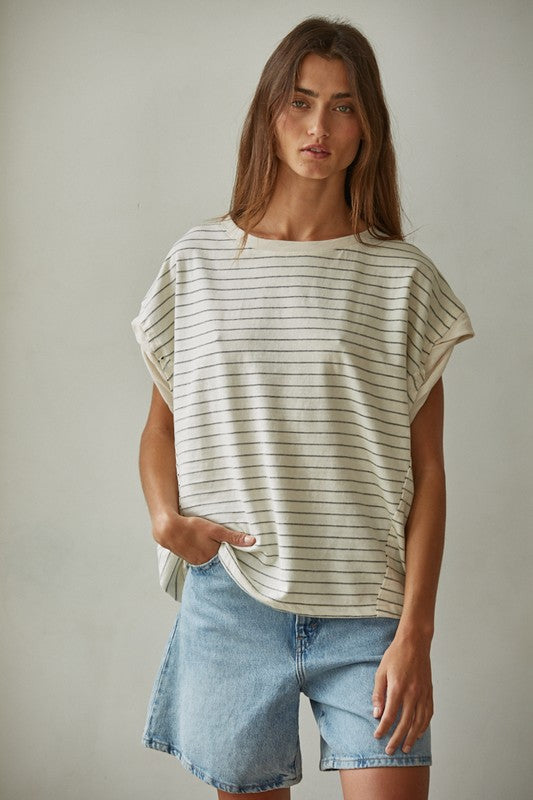 BY TOGETHER YOU AND I Women's Top By Together Lior Striped Top