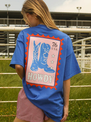 CHARLIE SOUTHERN Women's Tee Charlie Southern Howdy Stamp Tee || David's Clothing
