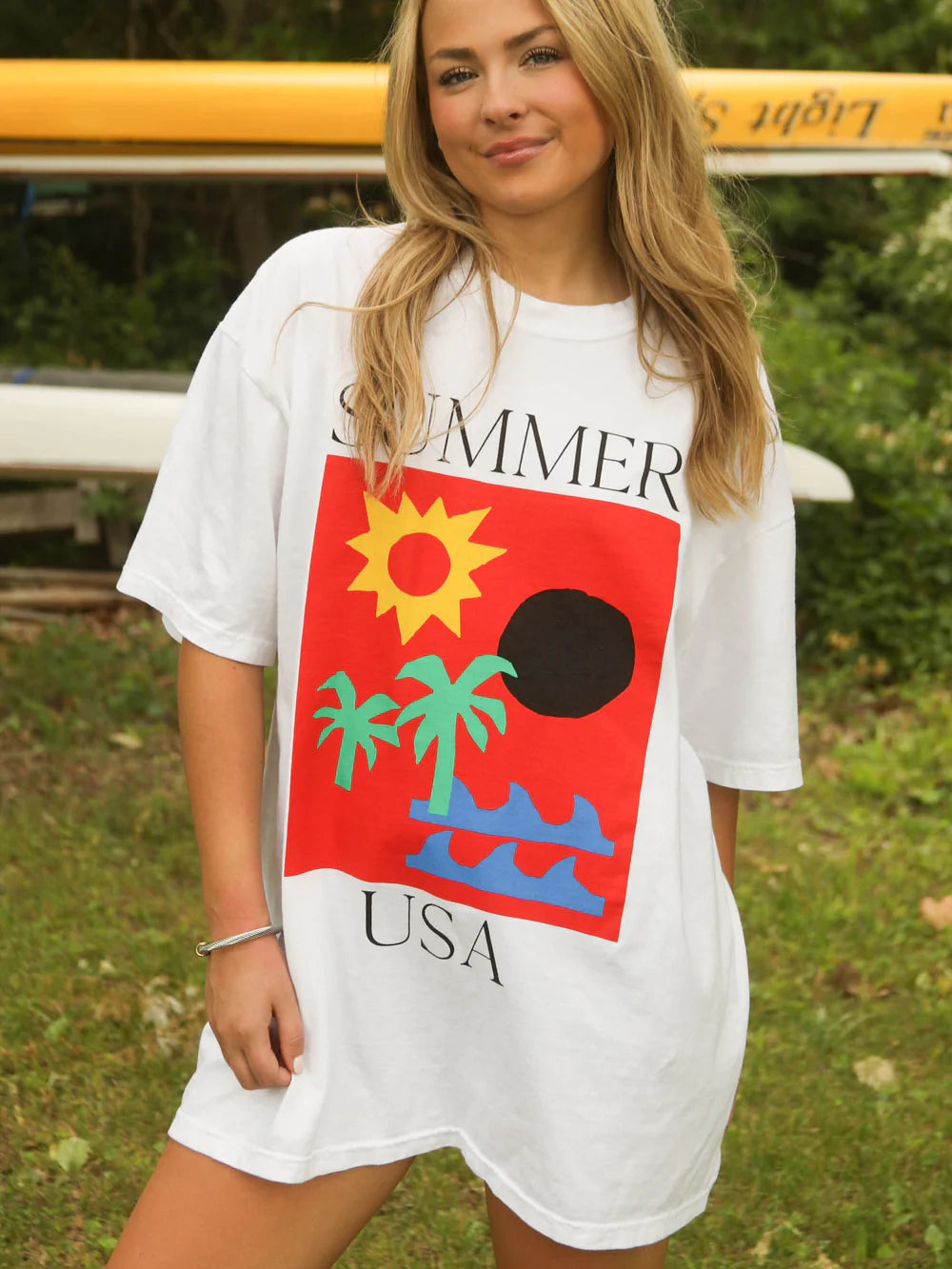 CHARLIE SOUTHERN Women's Tee Friday + Saturday Summer USA Tee || David's Clothing