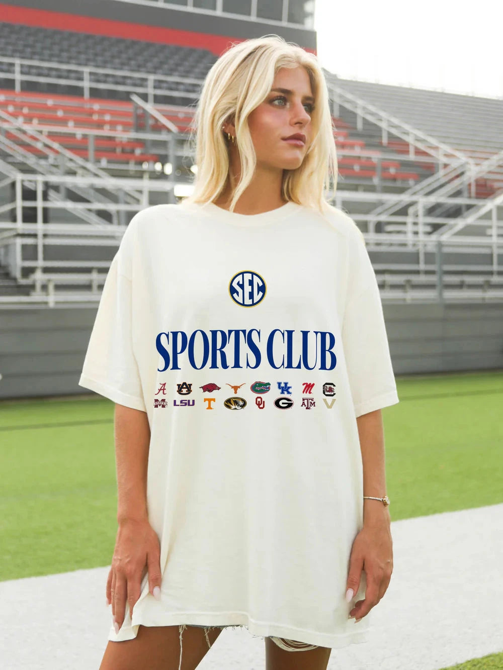 CHARLIE SOUTHERN Women's Top Charlie Southern SEC Sports Club Tee - Cream || David's Clothing
