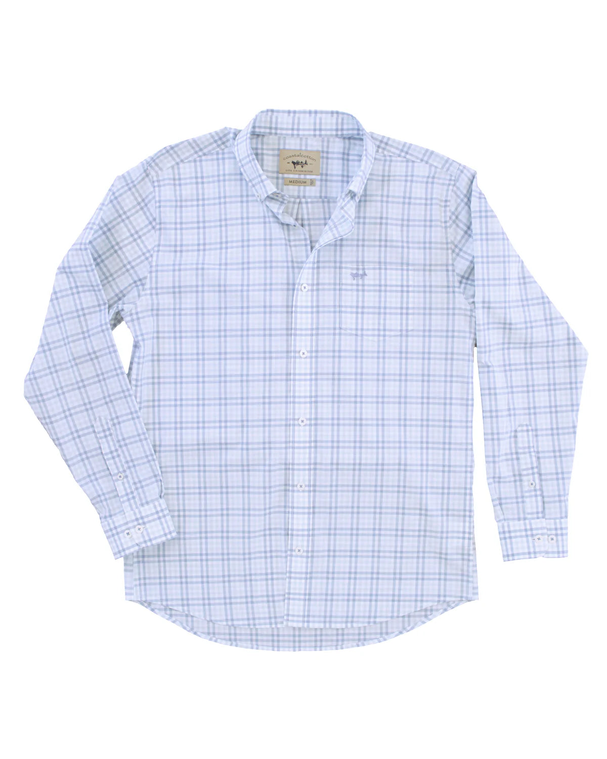 COASTAL COTT Men's Sport Shirt Coastal Cotton Tidal Wave || David's Clothing
