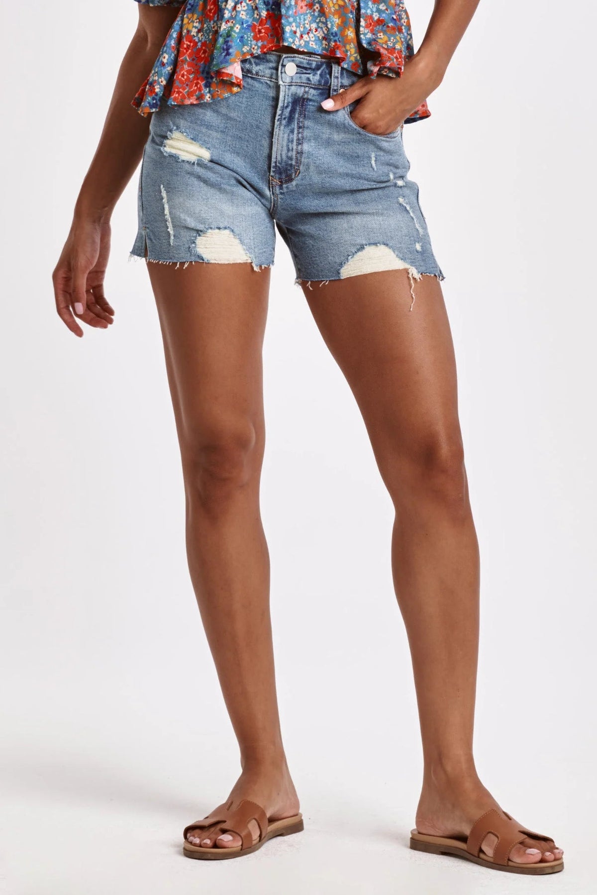 DEAR JOHN DENIM Women's Jeans Dear John Denim Ivy High Rise Shorts Douque || David's Clothing