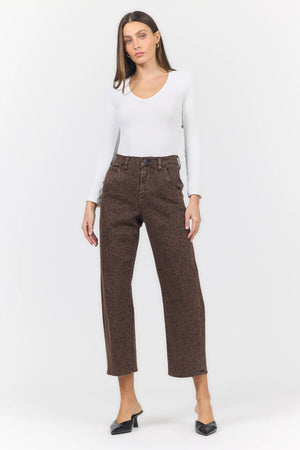 DEAR JOHN DENIM Women's Jeans Dear John Lasso Jean Brown Leopard