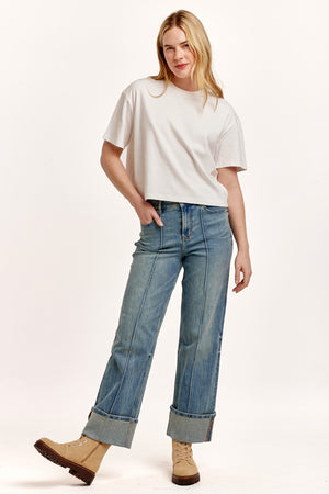 DEAR JOHN DENIM Women's Top Dear John Maddox Boyfriend Jersey Top || David's Clothing