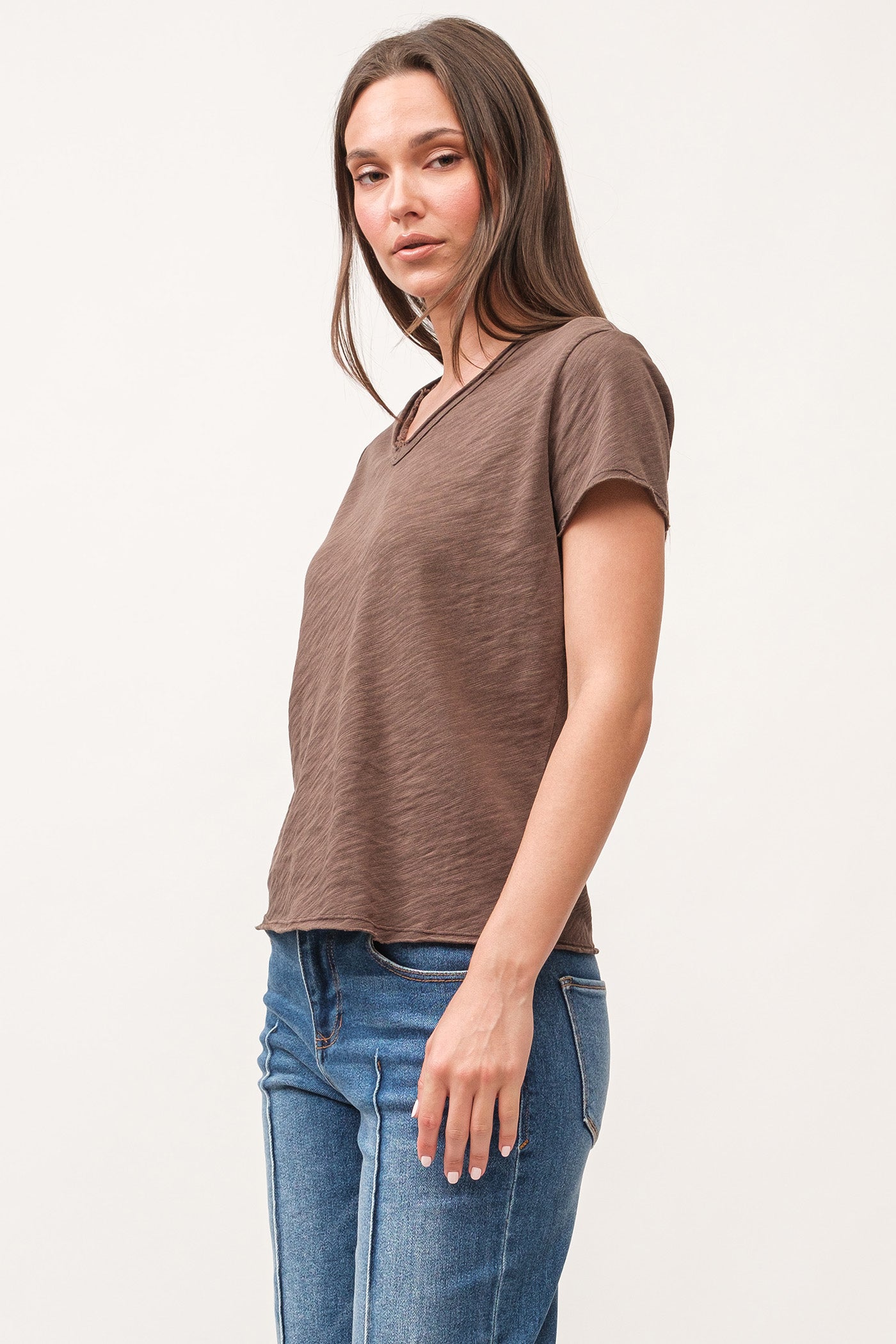 DEAR JOHN DENIM Women's Top DK OLIVE / XS Dear John Vanya Top || David's Clothing DNK2085D9