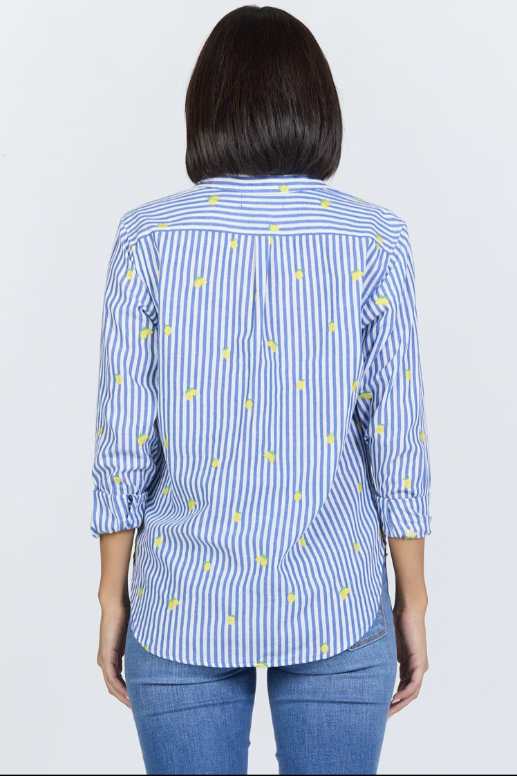 DEAR JOHN DENIM Women's Top Dear Lolita Blue Lemon Embroidery Shirt