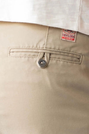 DEVIL DOG Men's Shorts Devil-Dog Chino Short 7" - Putty || David's Clothing