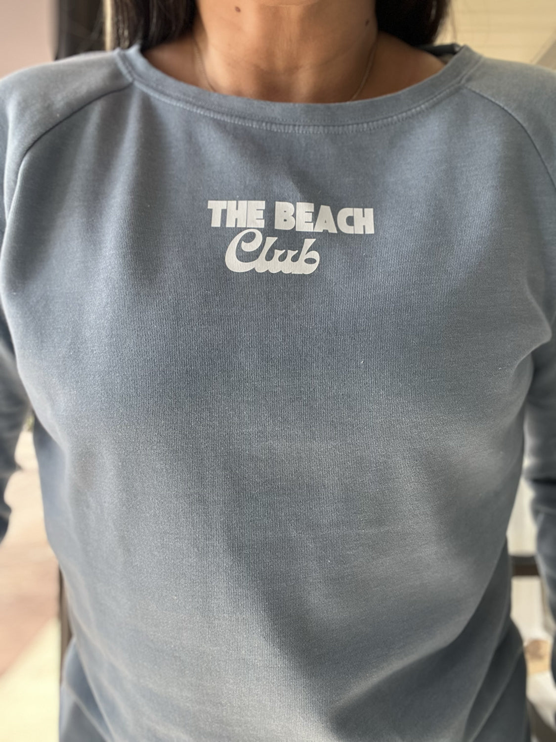 DISTRESSED VINTAGE DESIGNS Women's Sweaters Distressed Vintage Beach Club Crew || David's Clothing