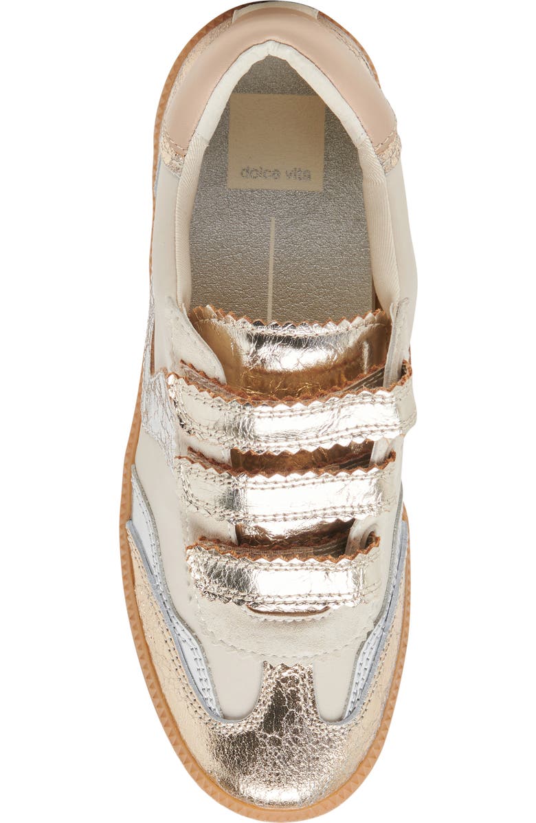 DOLCE VITA Women's Shoes Dolce Vita Notice Sneaker - Silver/Gold Distressed Leather || David's Clothing