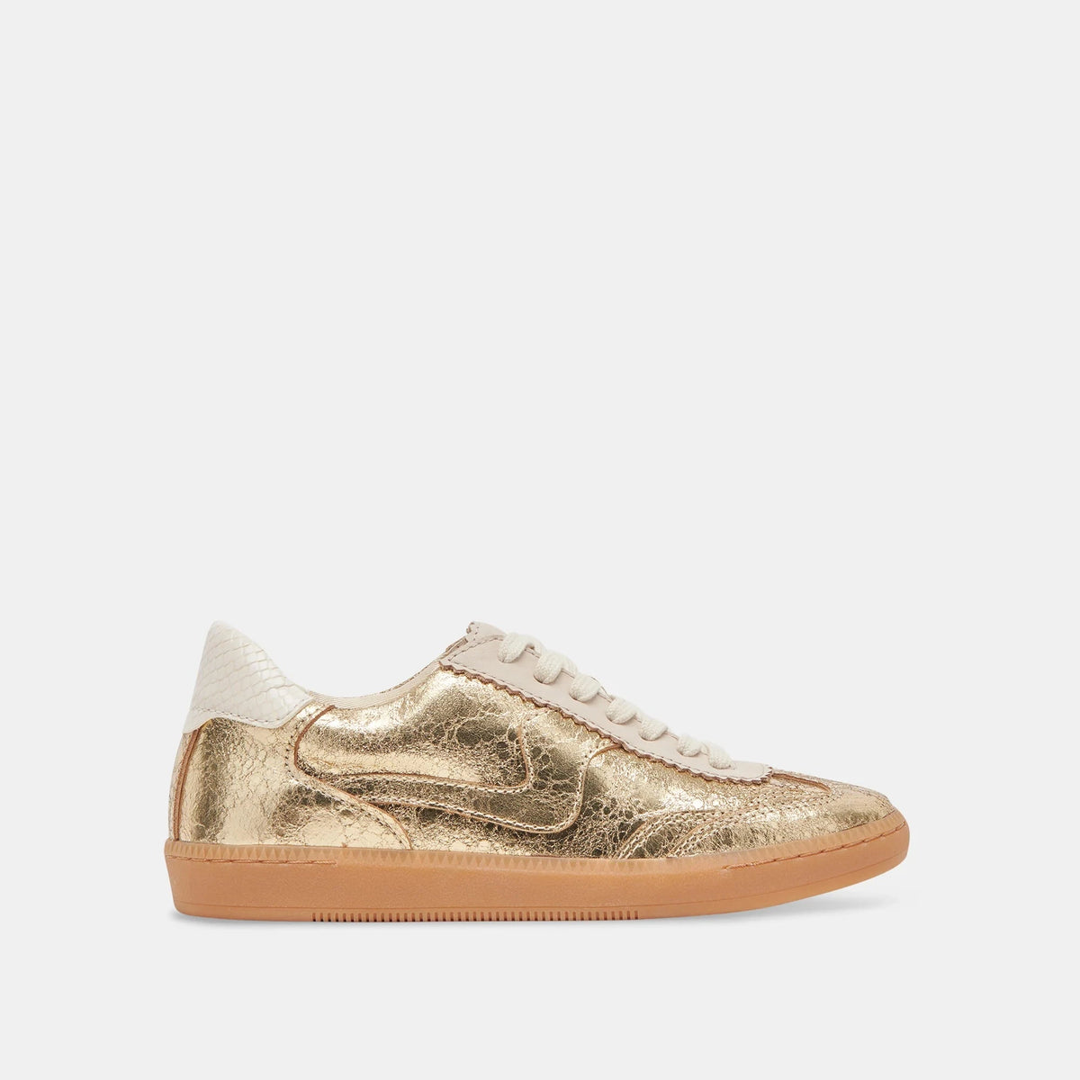 DOLCE VITA Women's Shoes Dolce Vita Notice Sneakers Gold Distressed Leather || David's Clothing