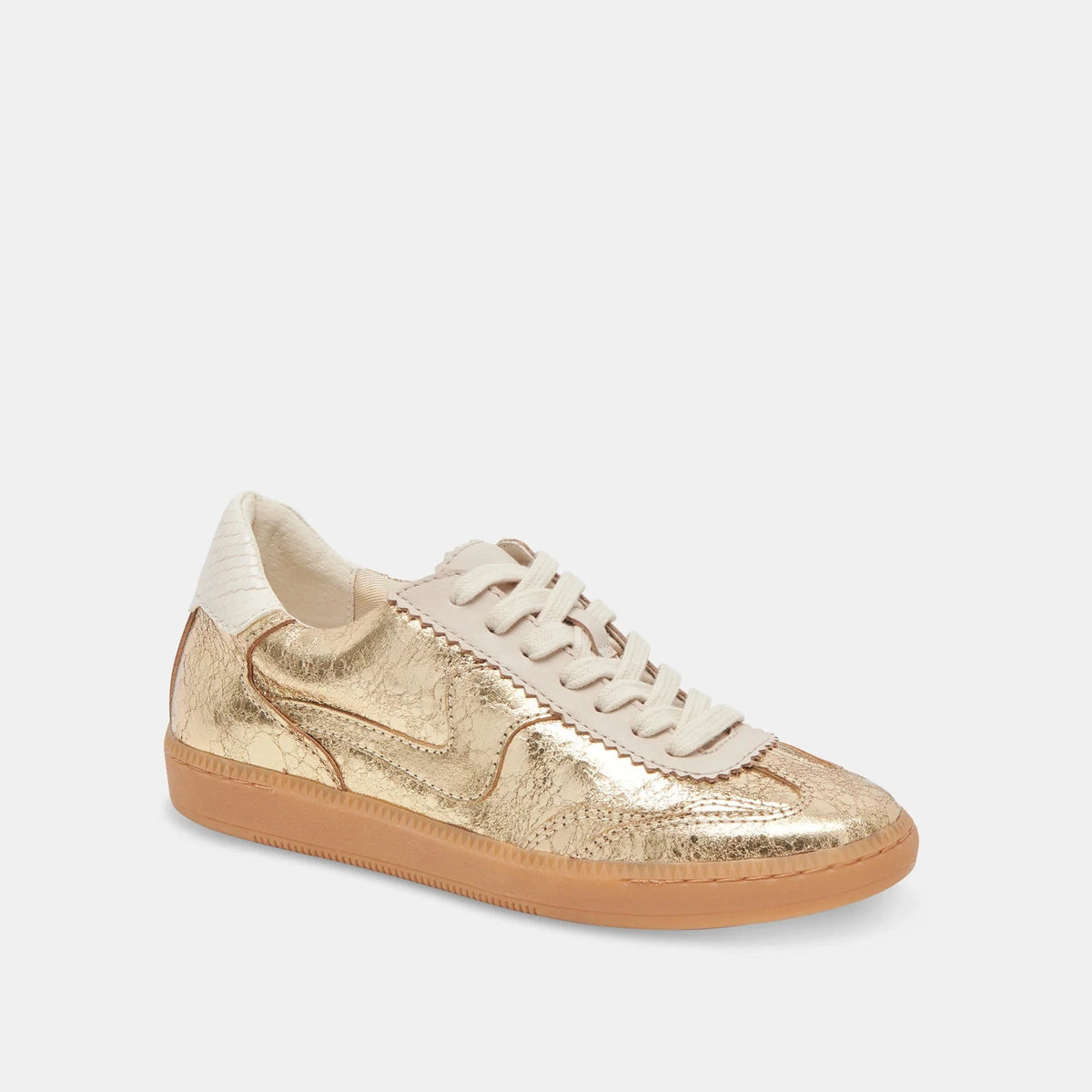 DOLCE VITA Women's Shoes Dolce Vita Notice Sneakers Gold Distressed Leather || David's Clothing