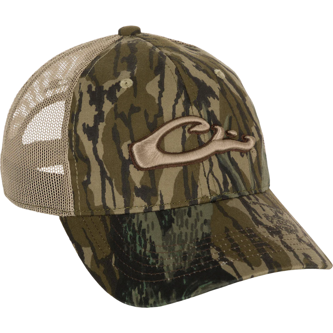 DRAKE CLOTHING CO. Men's Hats OG TREESTAND Drake 6-Panel Camo Mesh-Back Cap || David's Clothing DH3011032
