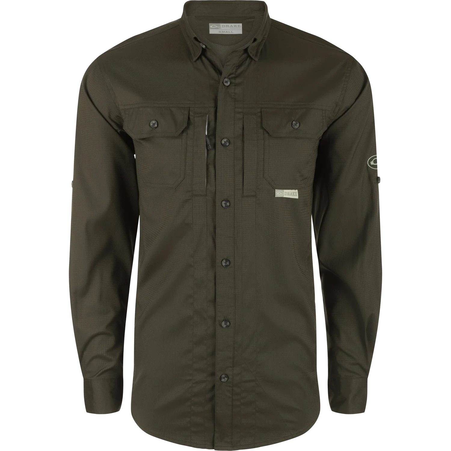 DRAKE CLOTHING CO. Men's Sport Shirt Drake Wingshooter's Trey Dobby Button-Down Long Sleeve Shirt