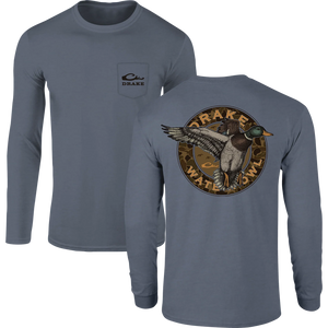 DRAKE CLOTHING CO. Men's Tees FLINT STONE / S Drake Circle Mallard Long Sleeve T-Shirt DT9813FLS