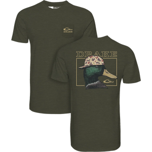 DRAKE CLOTHING CO. Men's Tees OLIVE / S Drake Back Cap Mallard T-Shirt DT9831OLV