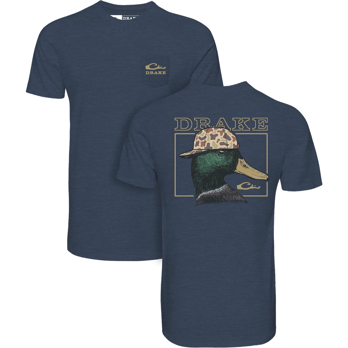 DRAKE CLOTHING CO. Men's Tees SPELL / S Drake Back Cap Mallard T-Shirt DT0300SPB