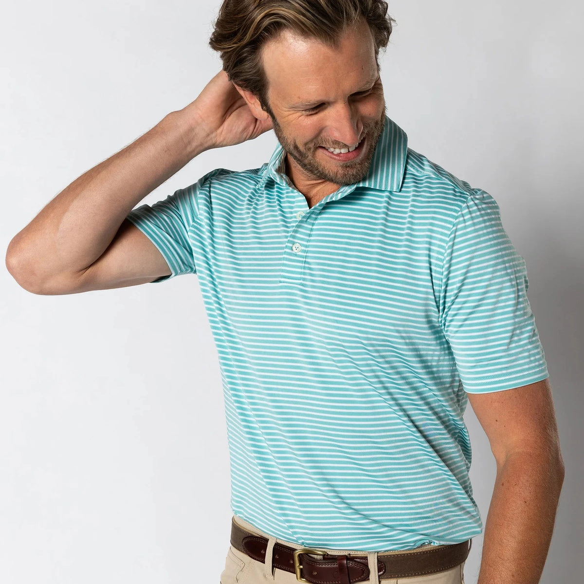 DUCK HEAD Men's Polo Duck Head Long Drive Performance Polo || David's Clothing