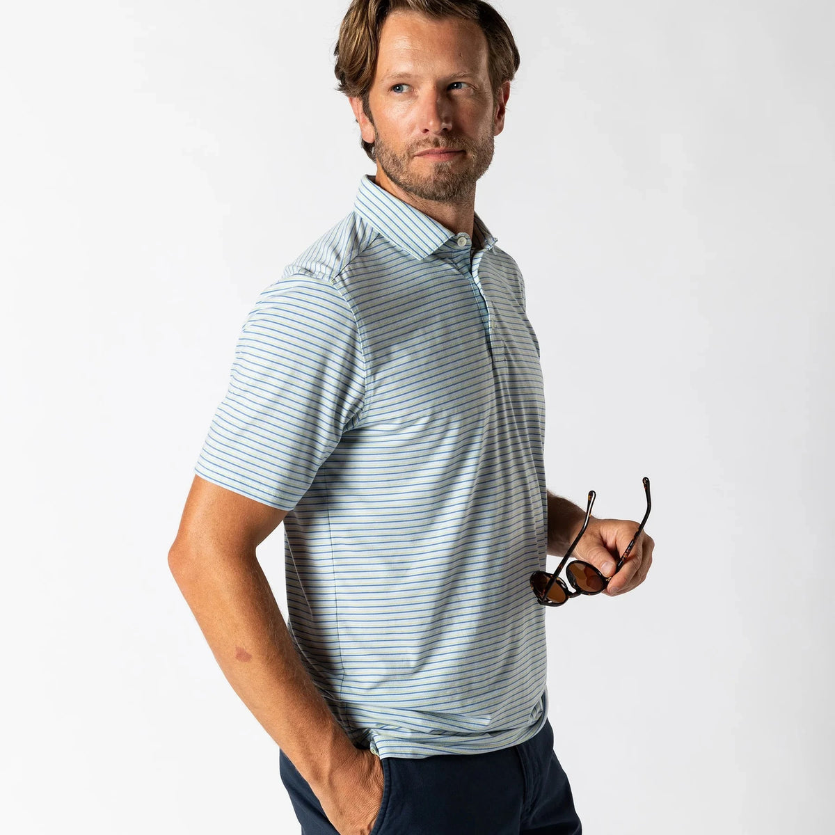 DUCK HEAD Men's Polo Duck Head Summerford Performance Jersey Polo || David's Clothing