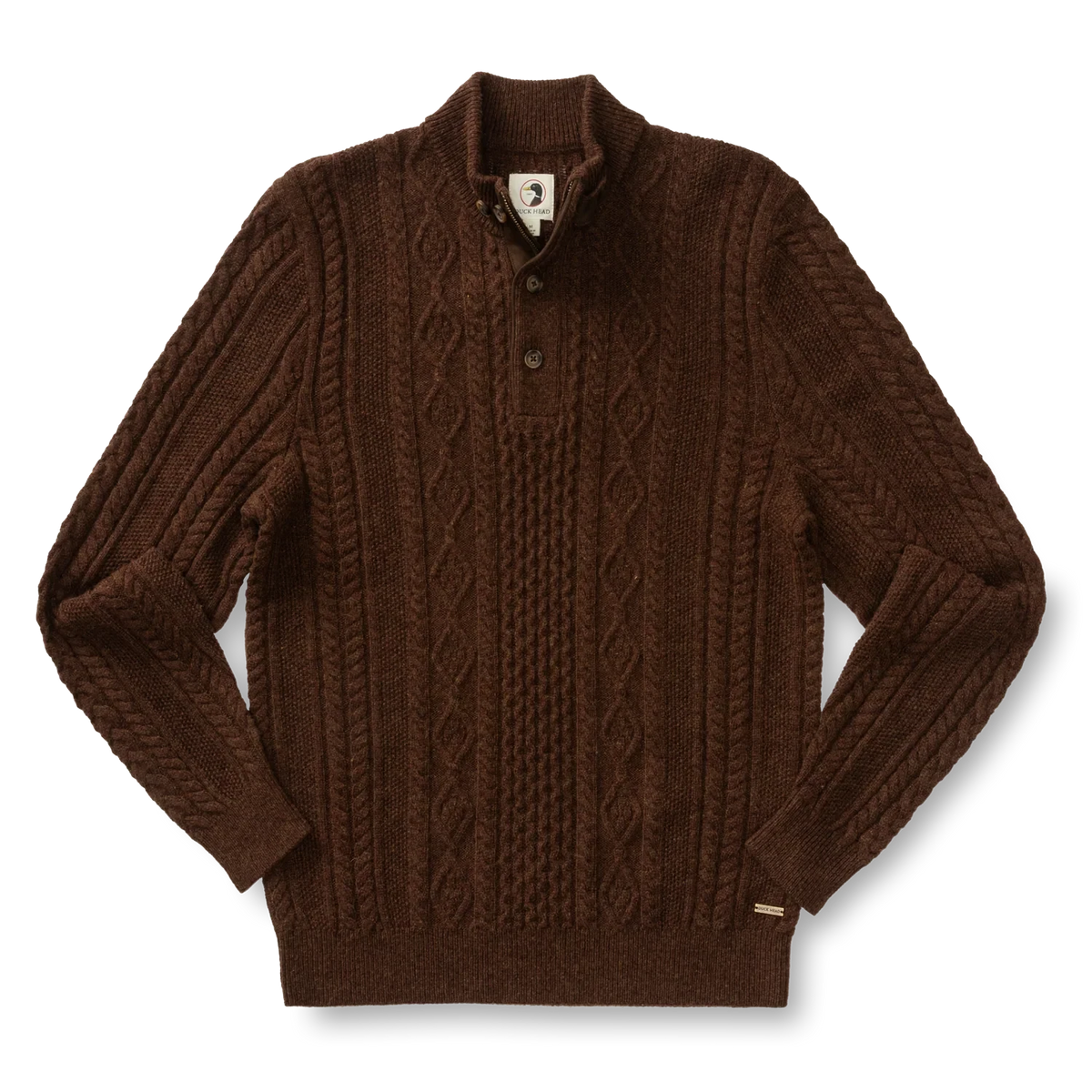 DUCK HEAD Men's Pullovers Duck Head Haines 1/4 Zip Cable Knit Sweater