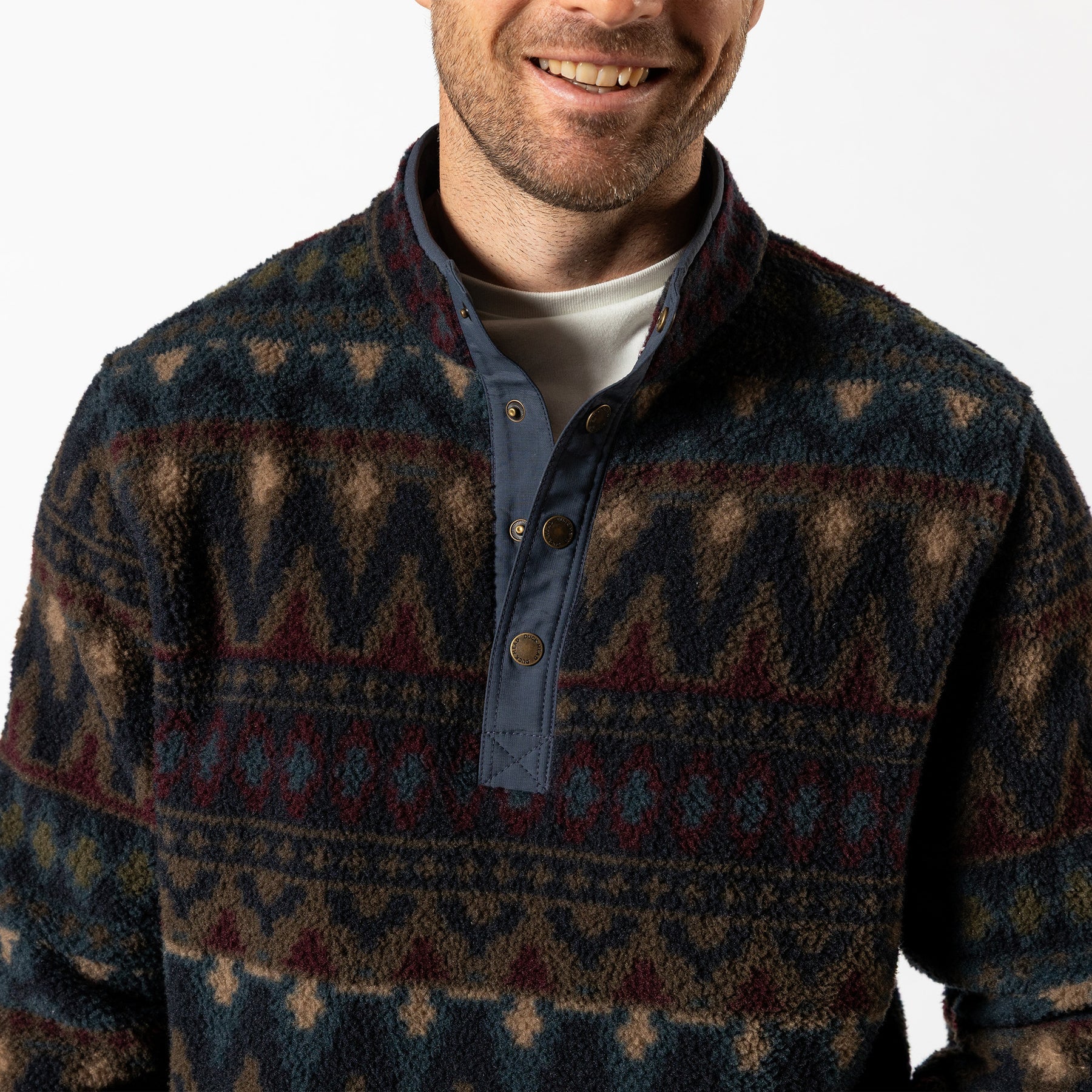 DUCK HEAD Men's Pullovers Duck Head Pineview Fleece 1/4 Snap Pullover