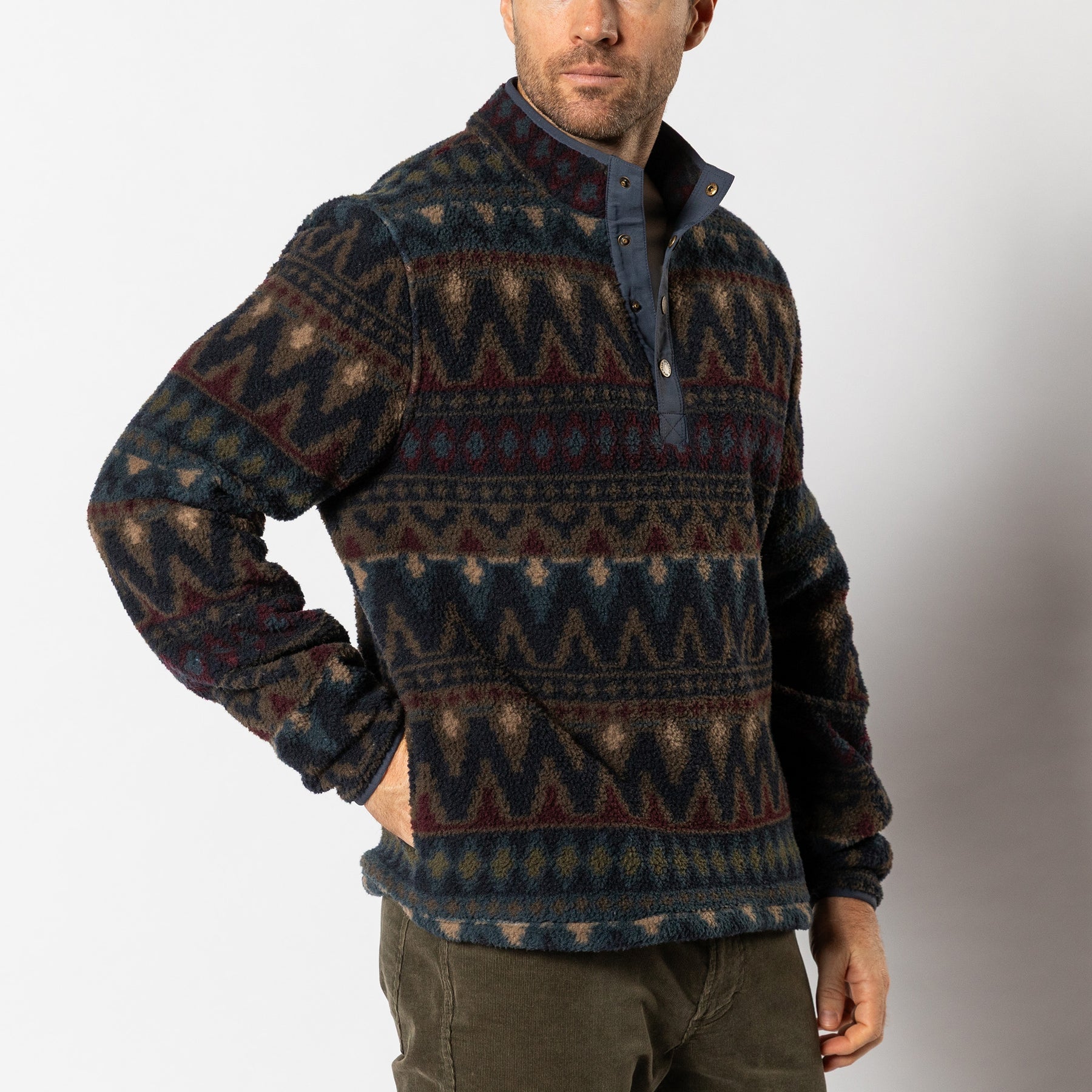 DUCK HEAD Men's Pullovers Duck Head Pineview Fleece 1/4 Snap Pullover
