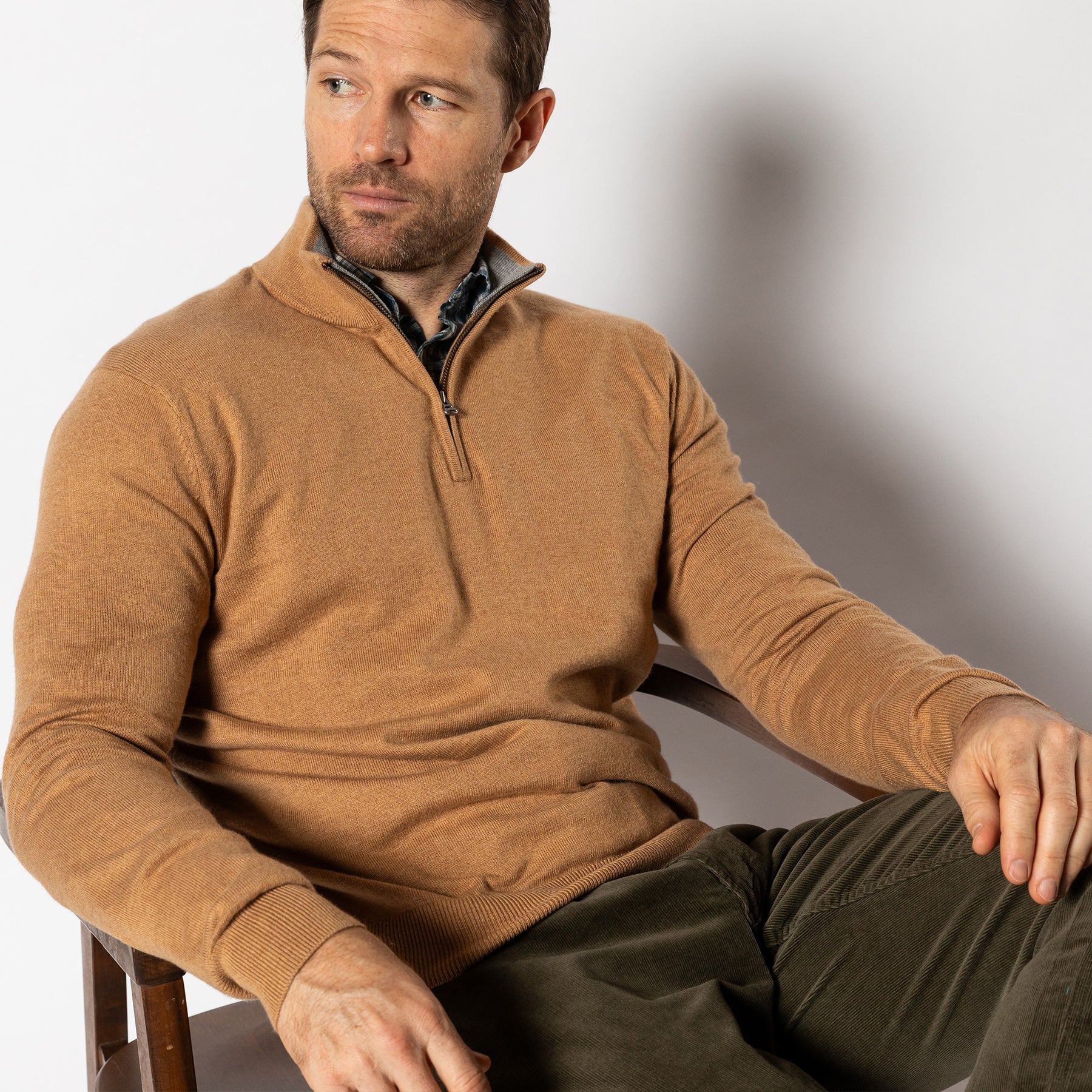 DUCK HEAD Men's Pullovers Duck Head Ridley 1/4 Zip Sweater