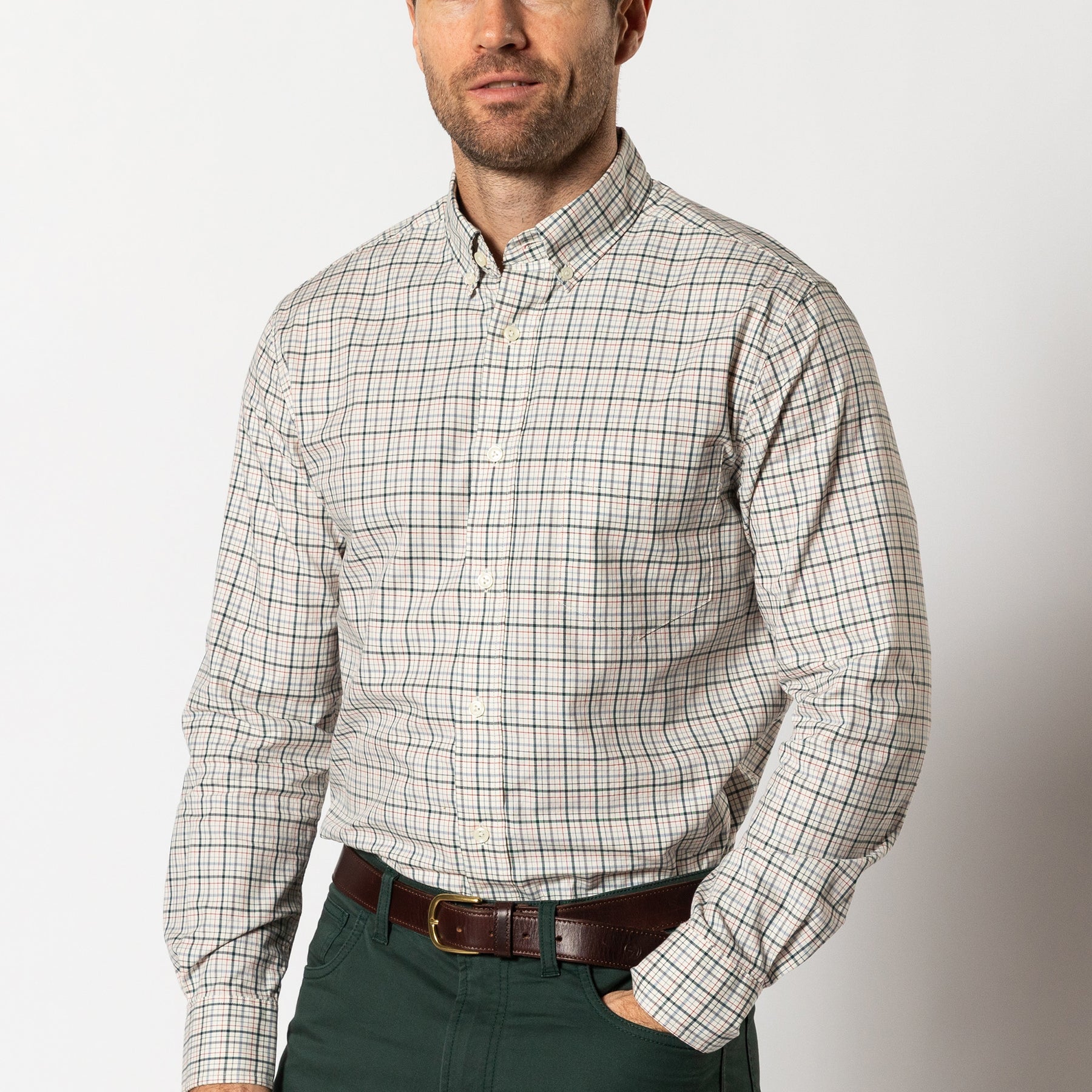 DUCK HEAD Men's Sport Shirt Duck Head Cotton Twill Sport Shirt Cooper Plaid
