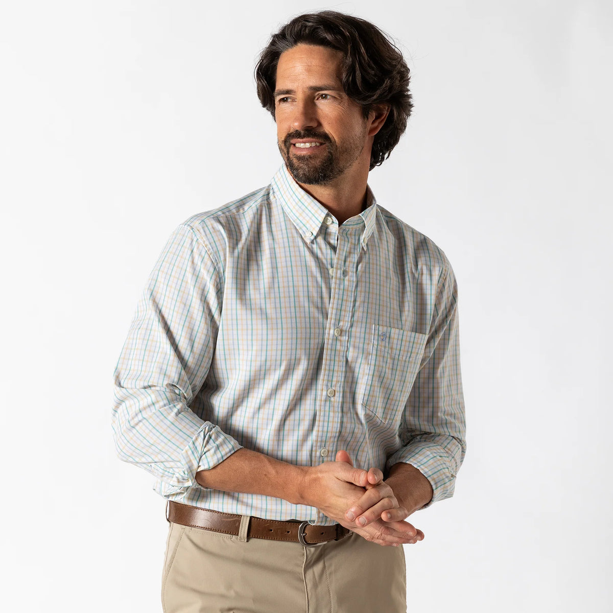 DUCK HEAD Men's Sport Shirt Duck Head Performance Poplin Sport Shirt