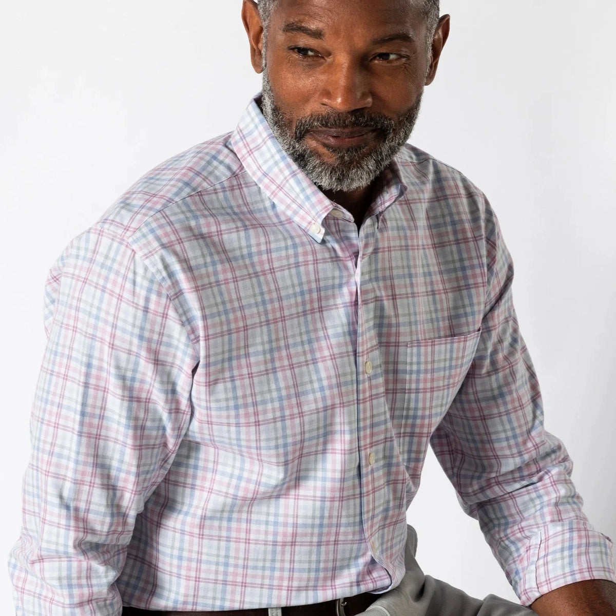 DUCK HEAD Men's Sport Shirt VIOLET / S Duck Head Cotton Twill Sport Shirt || David's Clothing D11391677