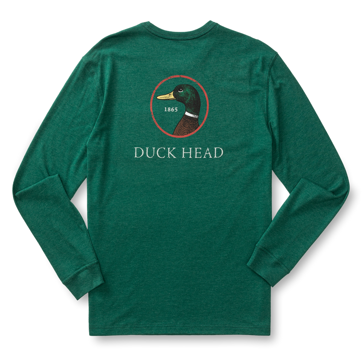 DUCK HEAD Men's Tees Duck Head Logo Long Sleeve T-Shirt
