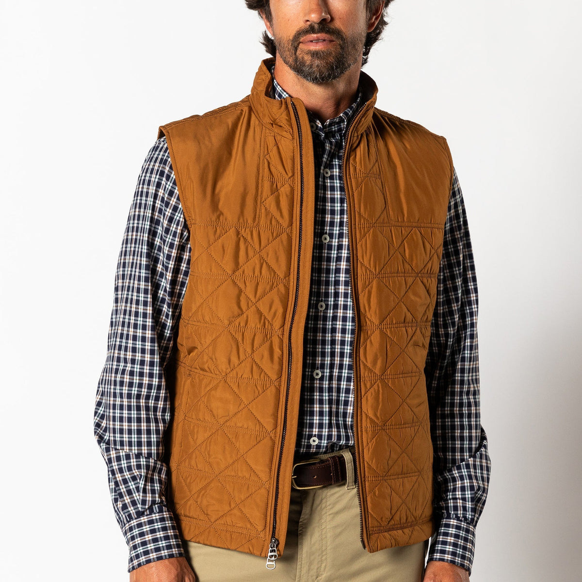 DUCK HEAD Mens Jackets DARK AMBER / M Duck Head Fremont Sport Performance Quilted Vest D51034226