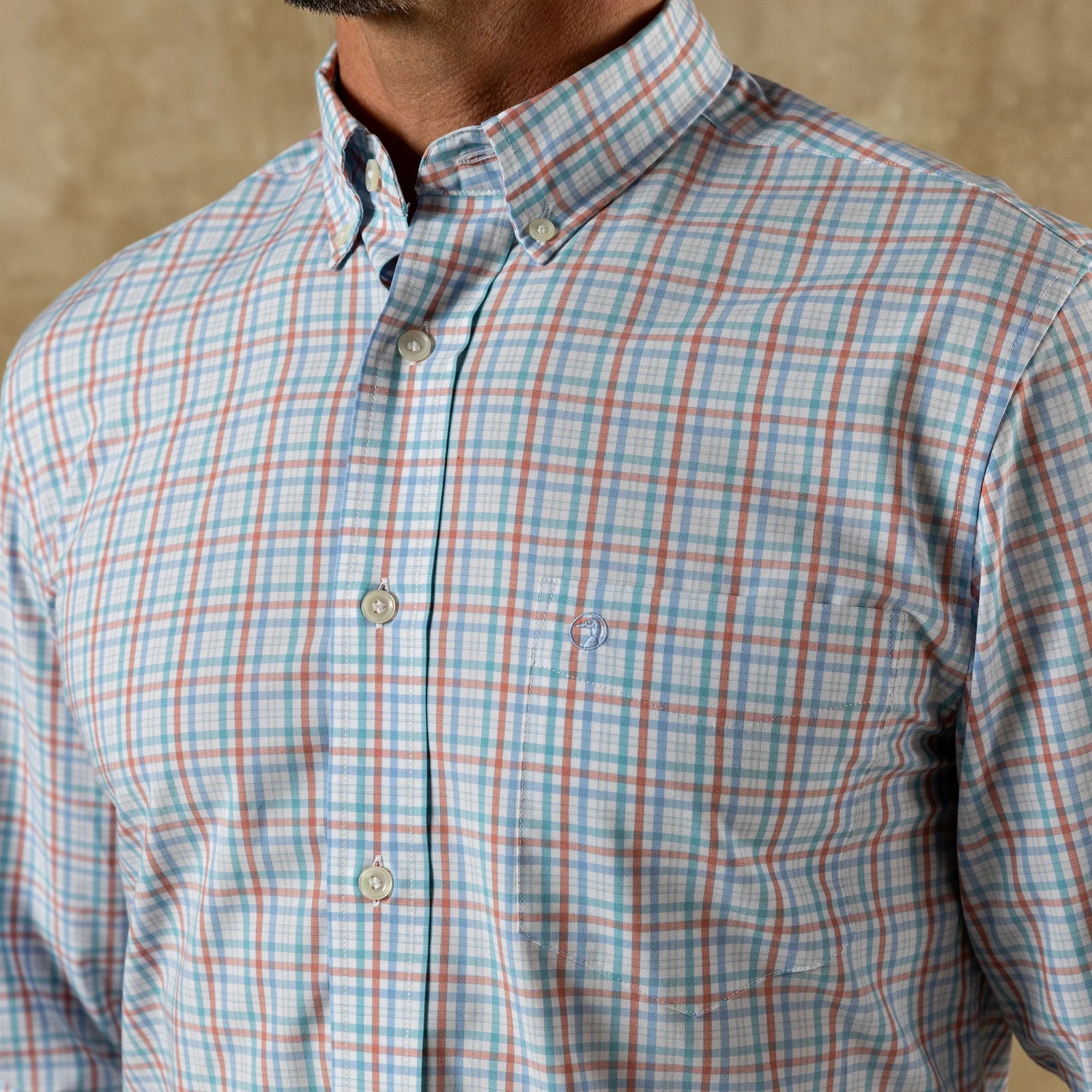 DUCKHEAD Men's Sport Shirt Duck Head Performance Poplin Sport Shirt
