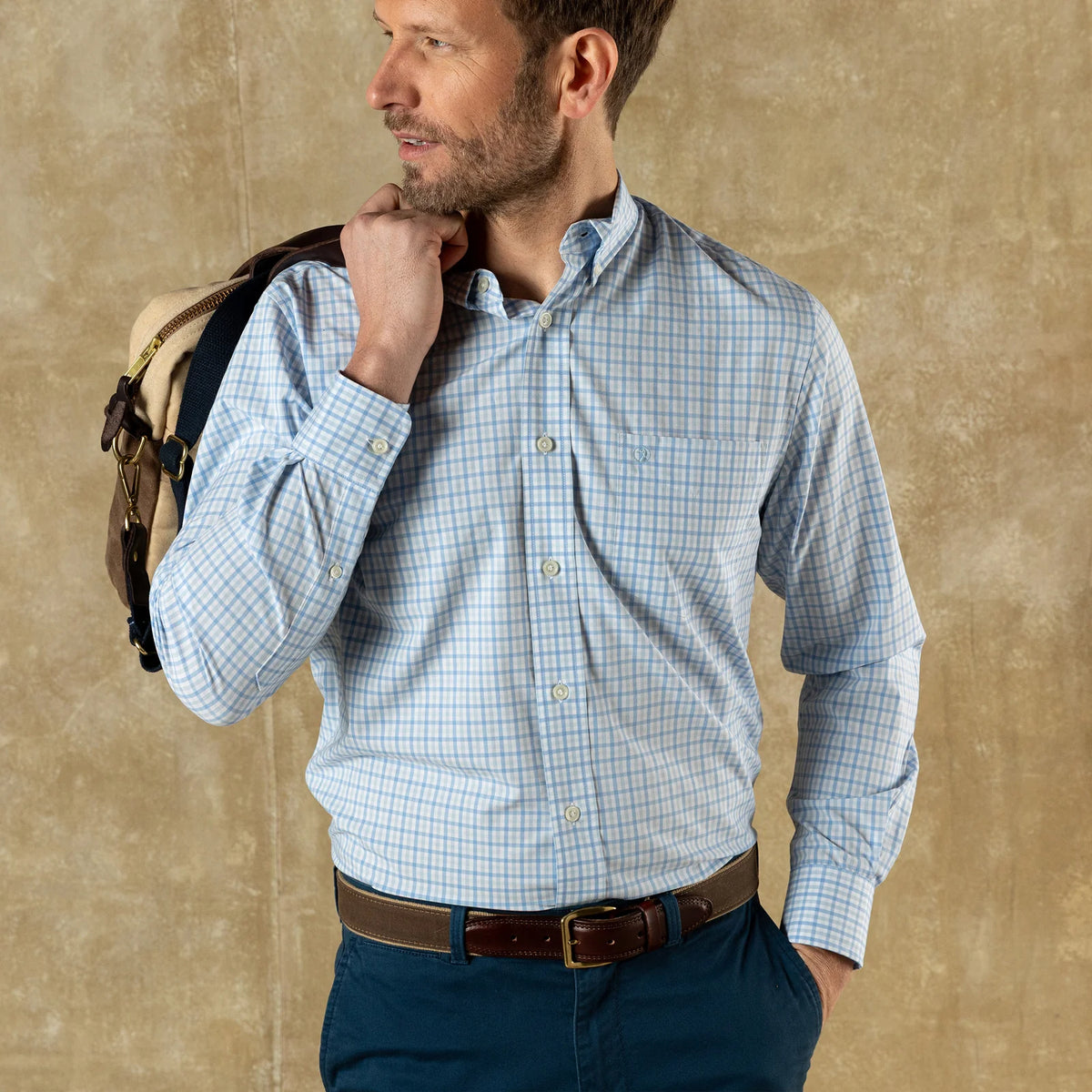 DUCKHEAD Men's Sport Shirt SKY BLUE / M Duck Head Performance Poplin Sport Shirt D11516477