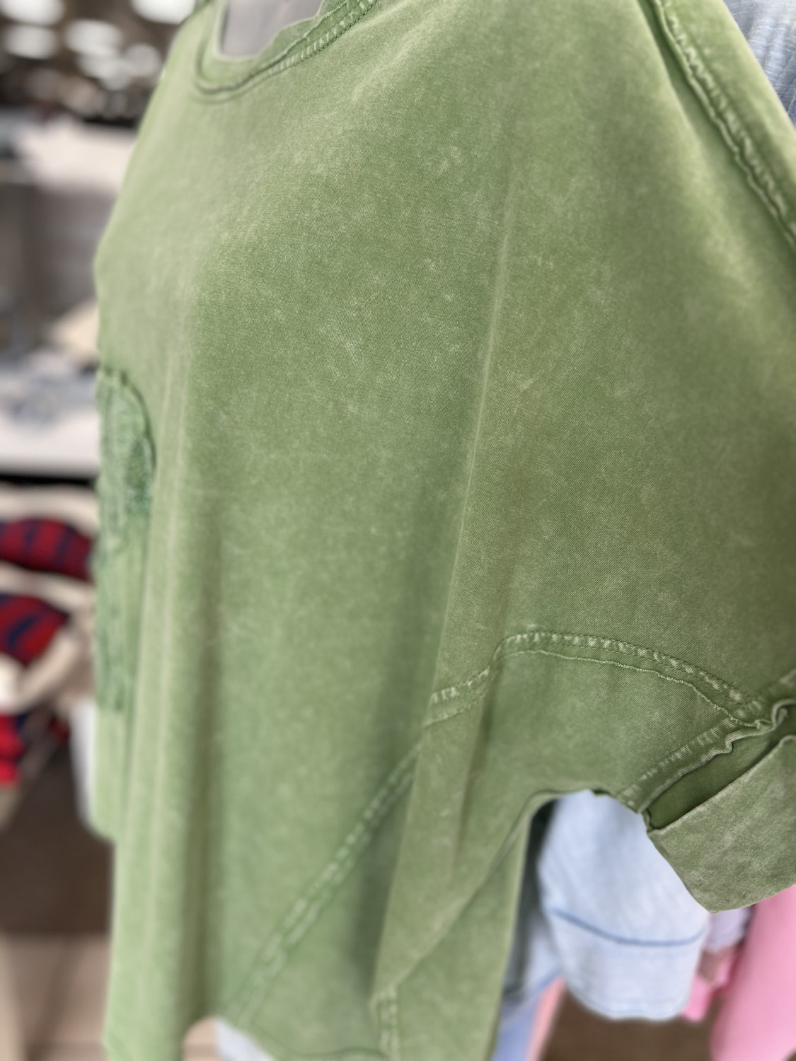 EASEL 21-Women's Knit Top 1-Take pics - Red color needed,  ET26221, 214 SHRT SLV LACE FL