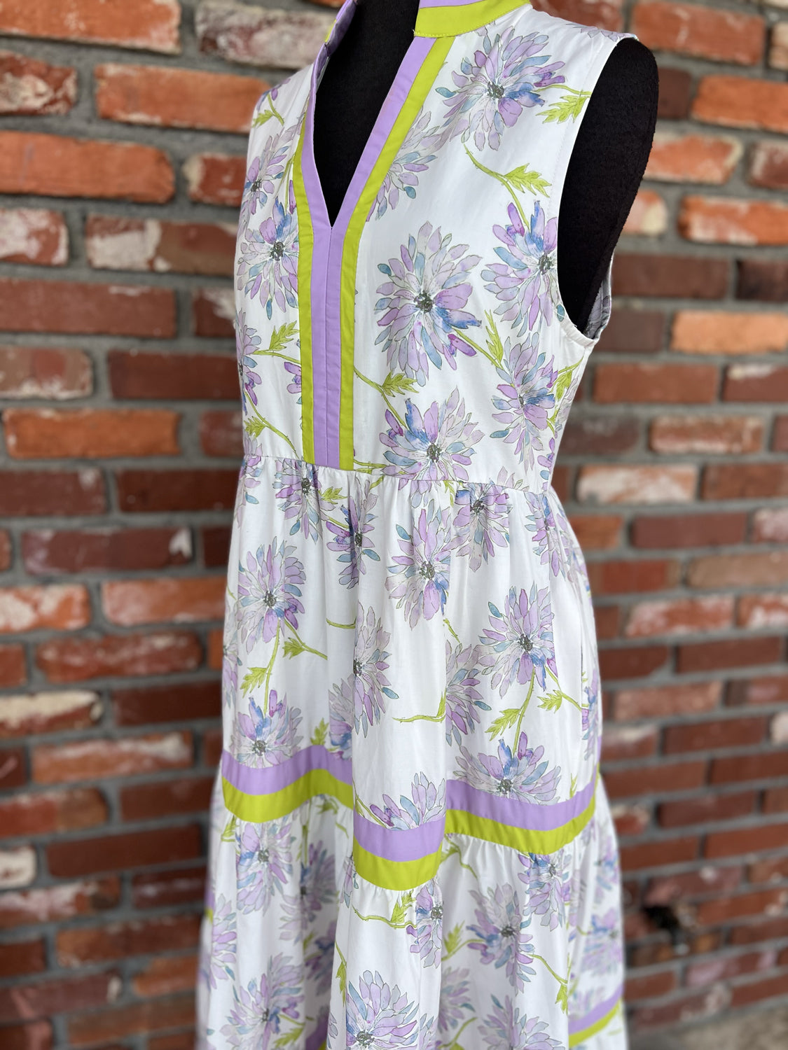 ENTRO INC Women's Dresses Lavender Lime Dress