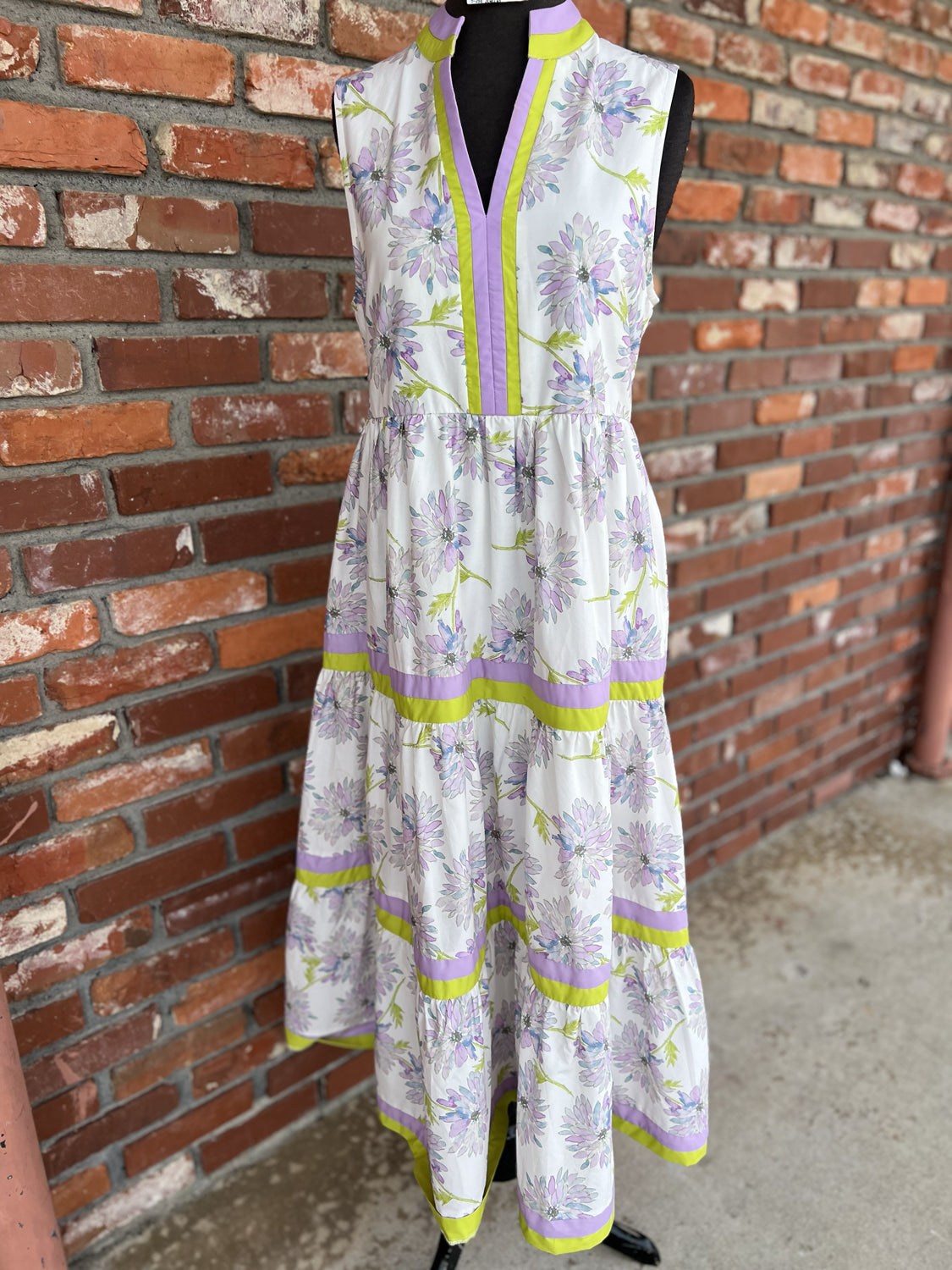 ENTRO INC Women's Dresses Lavender Lime Dress
