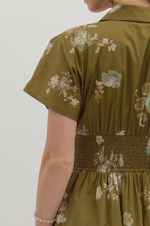 ENTRO INC Women's Dresses Paisley Print Short Sleeve Mini Dress