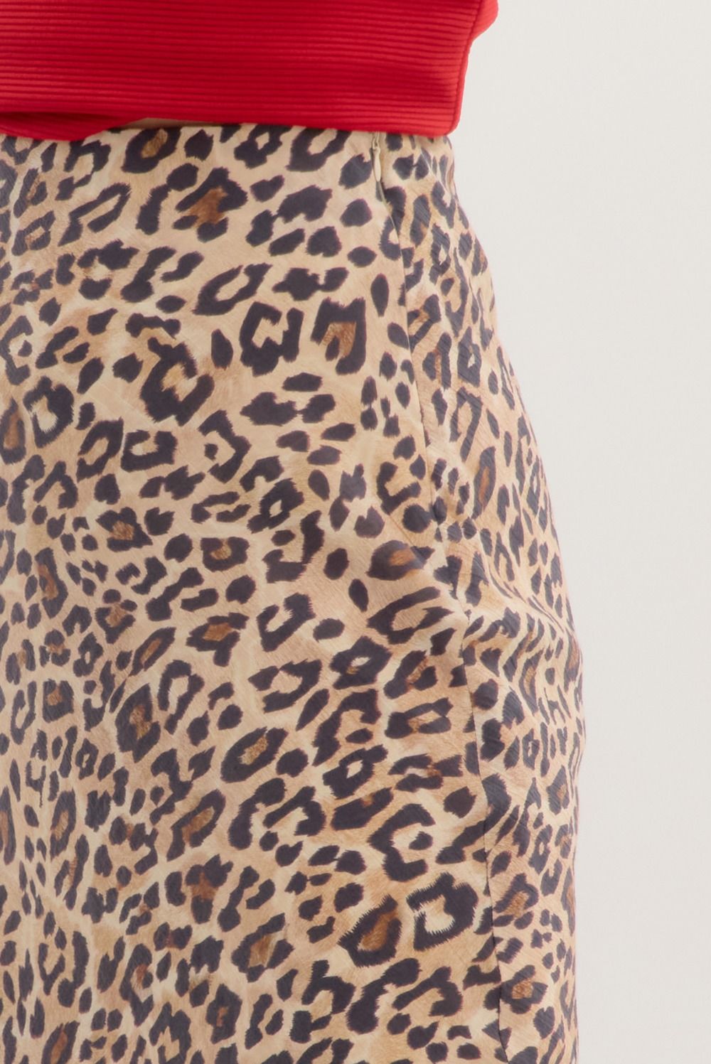 ENTRO INC Women's Skirts Leopard Pattern Midi Skirt || David's Clothing