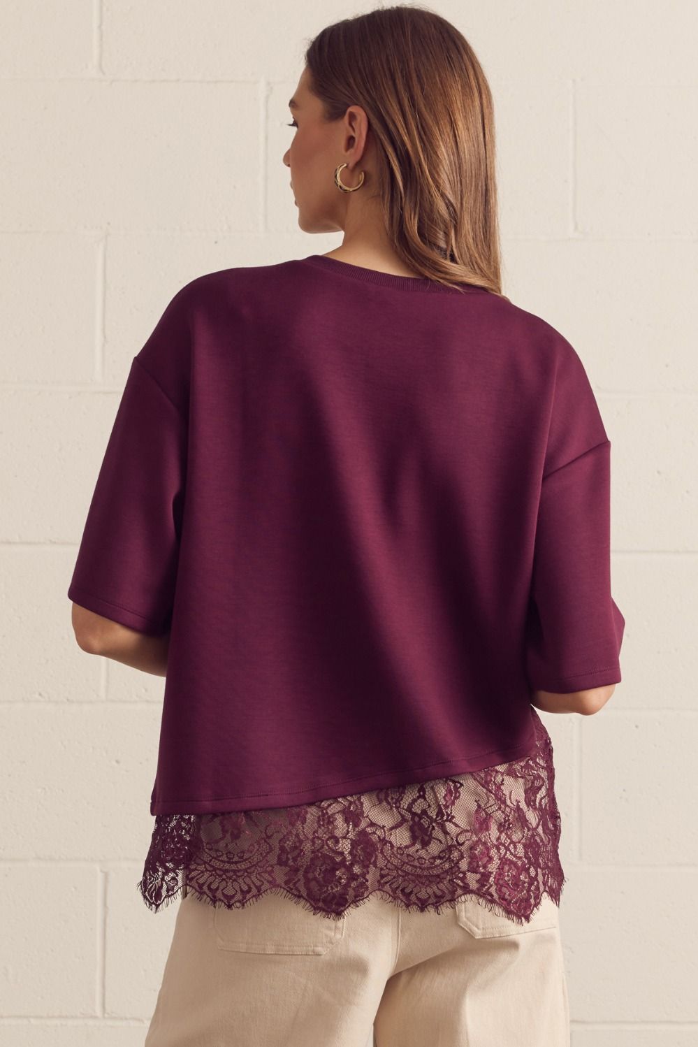 ENTRO INC Women's Top Solid Short Sleeve Knit Top