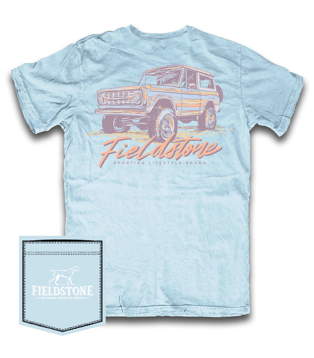 FIELDSTONE Men's Tees Field Stone Neon Bronco SS Tee