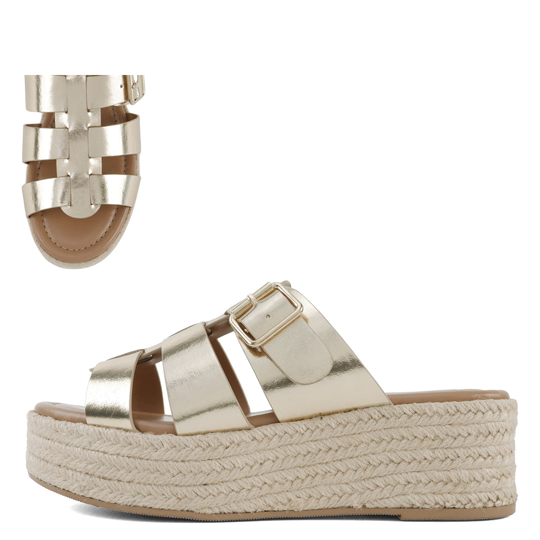 FORTUNE DYNAMIC Women's Shoes GOLD / 5.5 Judy Wedge From Soda JUDY