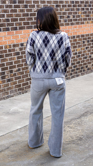 HIDDEN JEANS Women's Jeans Hidden Jeans Light Grey Clean Stretch Mid Rise Extra Wide Leg