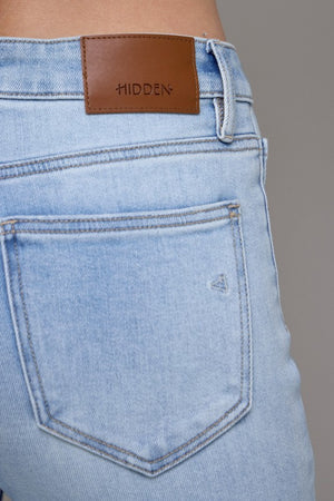 HIDDEN JEANS Women's Jeans Hidden Jeans Light Wash Clean Side Slit Bootcut