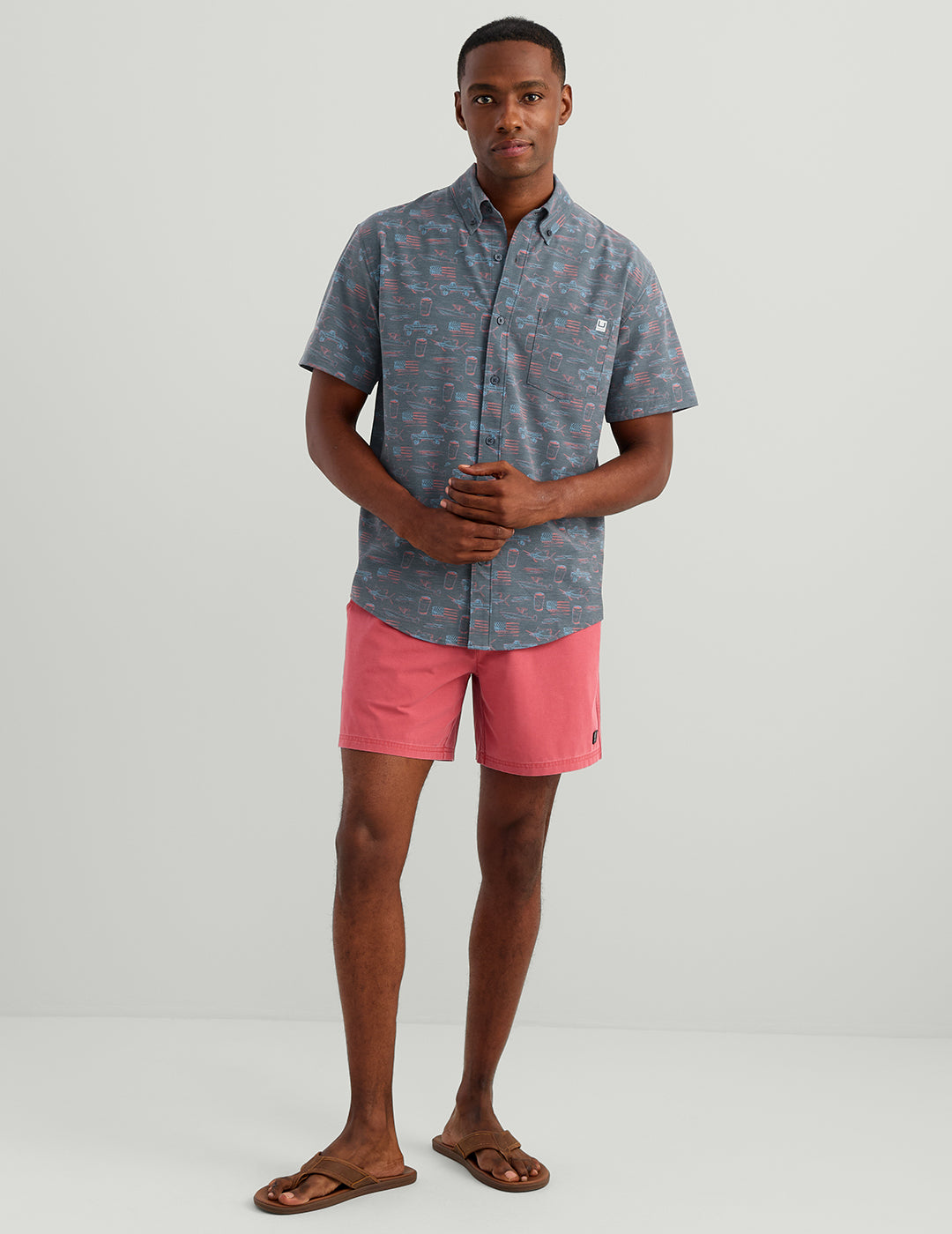HUK FISHING Men's Sport Shirt Huk Kona Button-Down