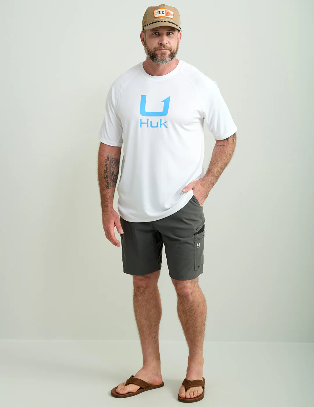 HUK FISHING Men's Tees Huk Icon Short Sleeve Performance Crew || David's Clothing
