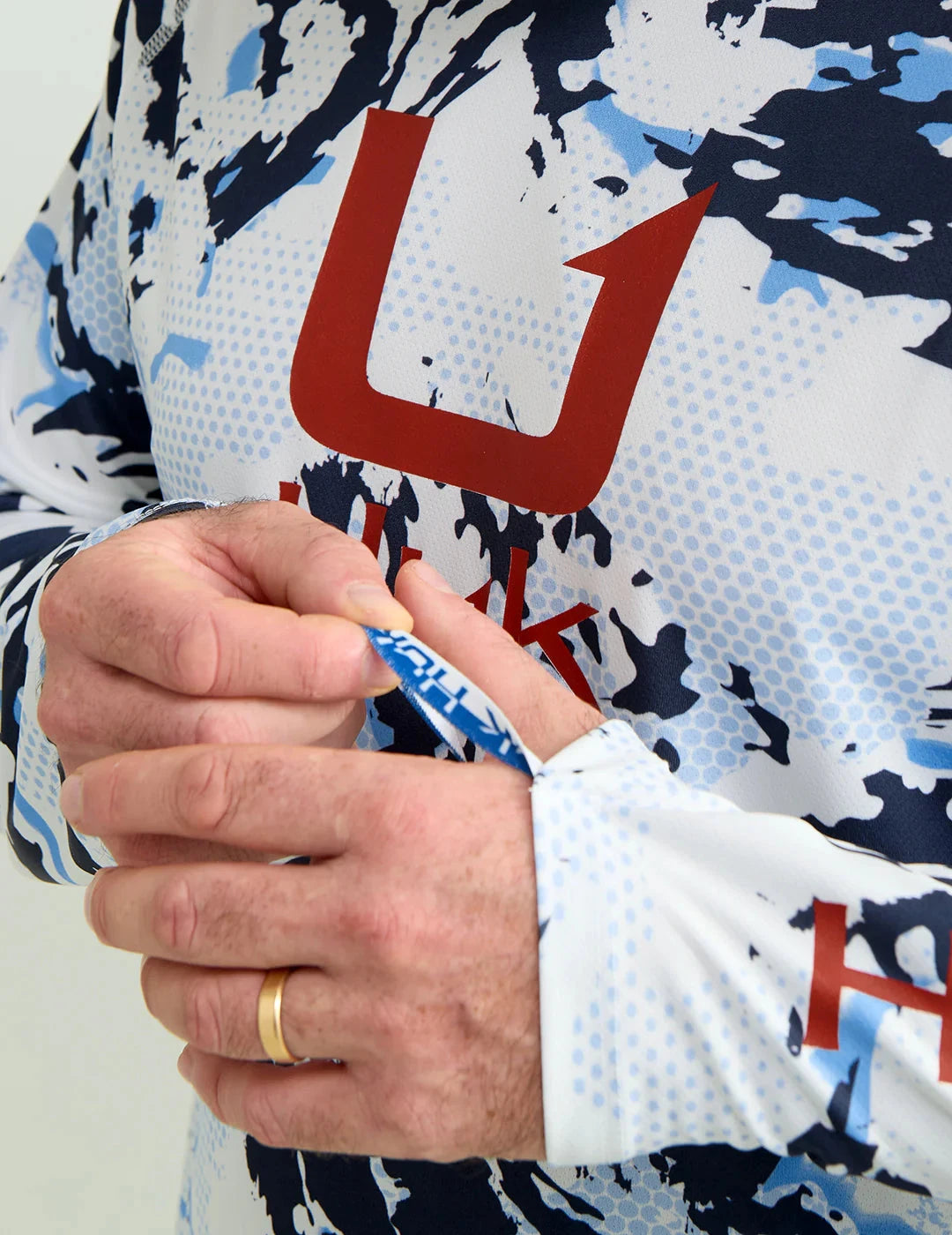 HUK FISHING Men's Tees Huk Kc Print Icon Performance Crew || David's Clothing