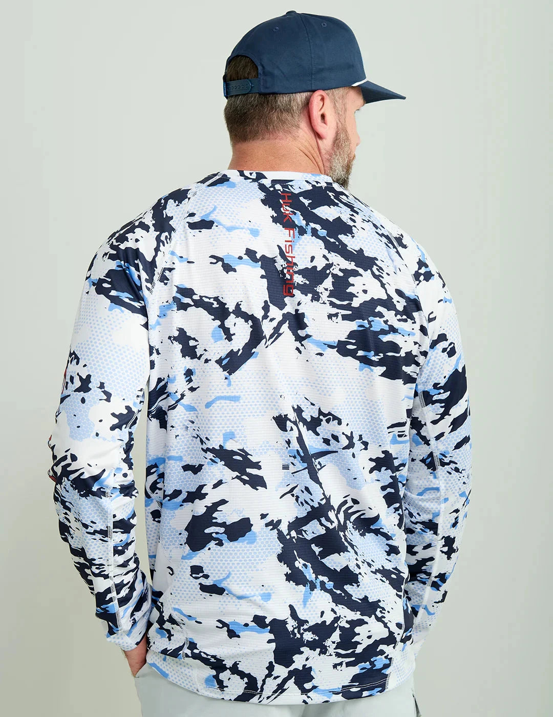 HUK FISHING Men's Tees Huk Kc Print Icon Performance Crew || David's Clothing