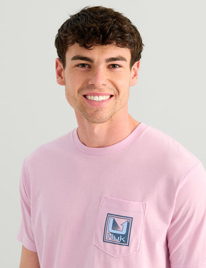HUK FISHING Men's Tees Huk Rising Huk Pocket Tee
