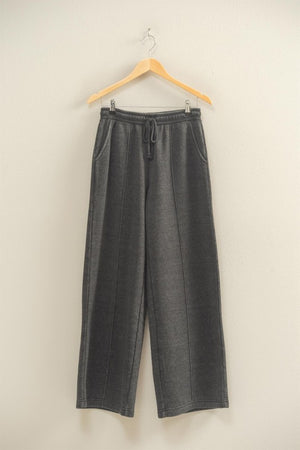 HYFVE INC. Women's Pants BLACK / S High-waist Drawstring Pintuck Pants DZ25C902